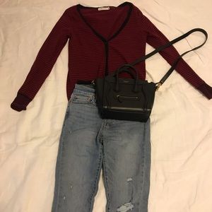 Forever 21 maroon cardigan